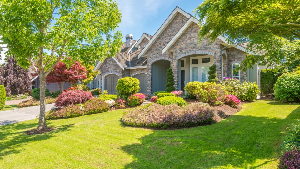 landscaping design at a home in east greenwich ri